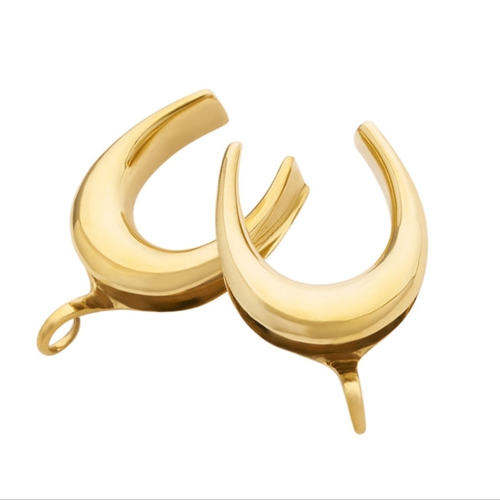1" Diablo Organics Brass Saddle Spreaders With Hooks